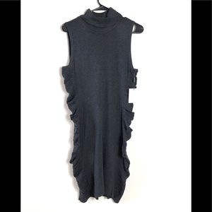 Calvin Klein dress M slight turtle neck gray